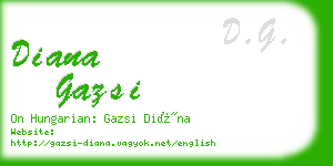 diana gazsi business card